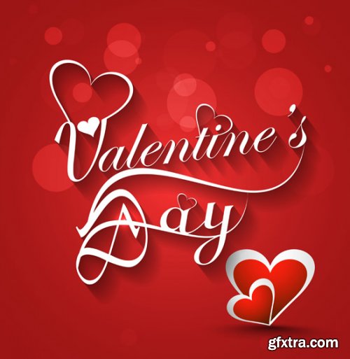 Beautiful Happy Valentine's Day Cards 20xEPS