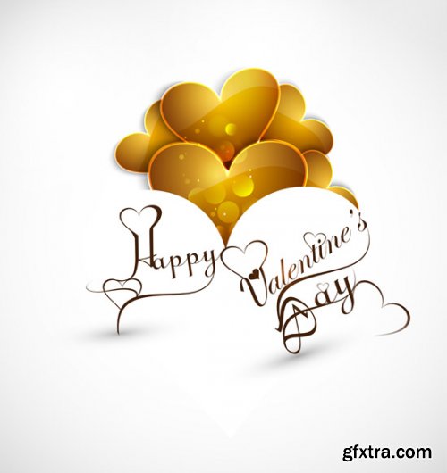 Beautiful Happy Valentine's Day Cards 20xEPS