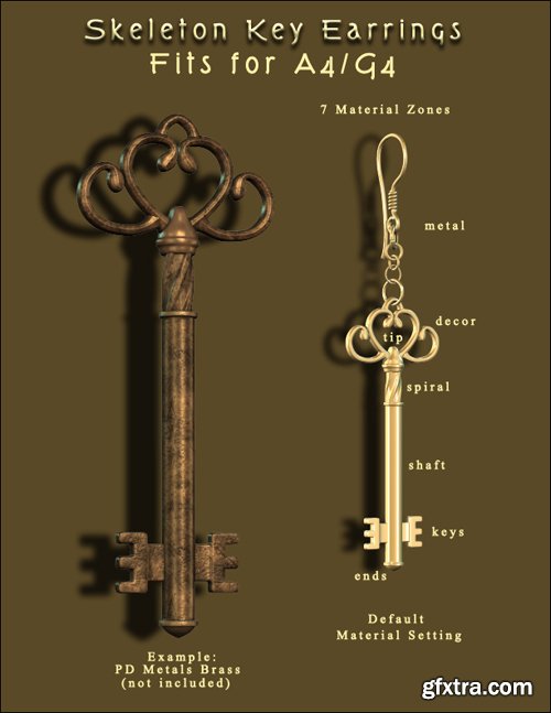 Skeleton Key Earrings