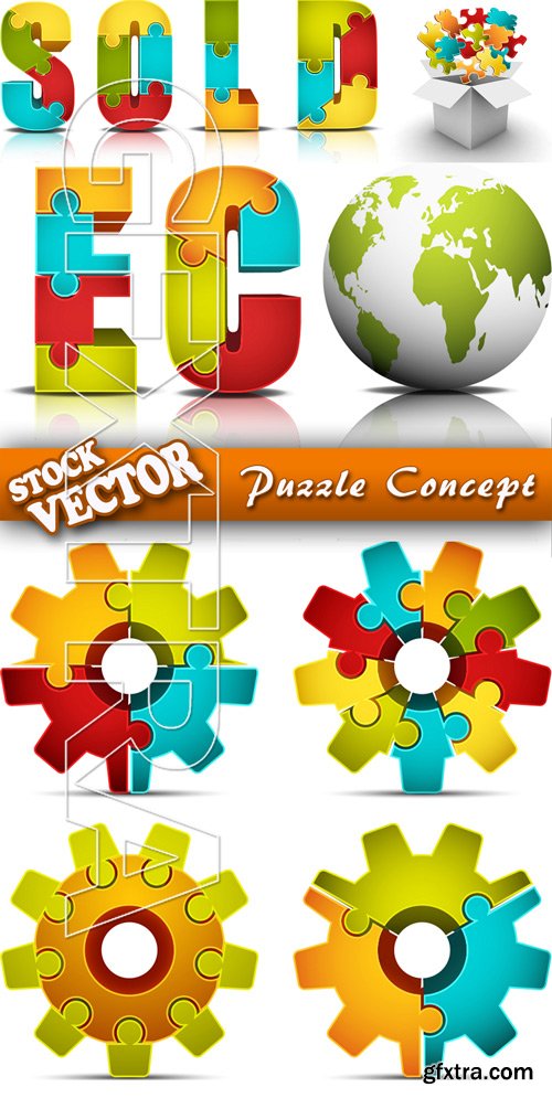 Stock Vector - Puzzle Concept