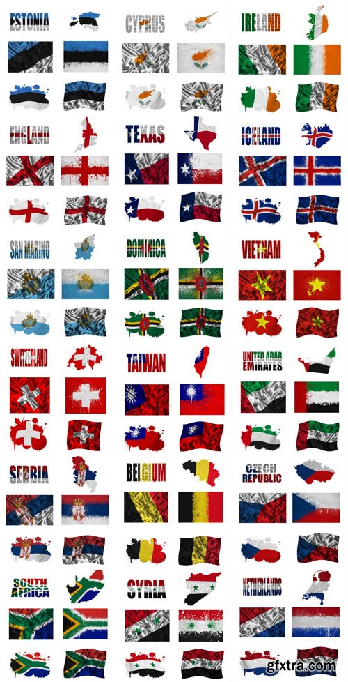 Flags and States - 25x JPEGs