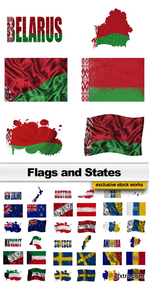 Flags and States - 25x JPEGs