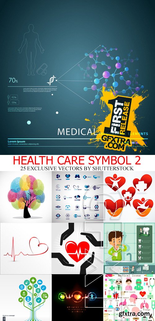 Amazing SS - Health care symbol 2, 25xEPS