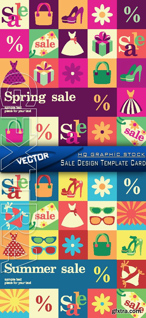 Stock Vector - Sale Design Template Card