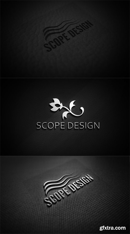 3 Metal Logo Mock-Up Templates