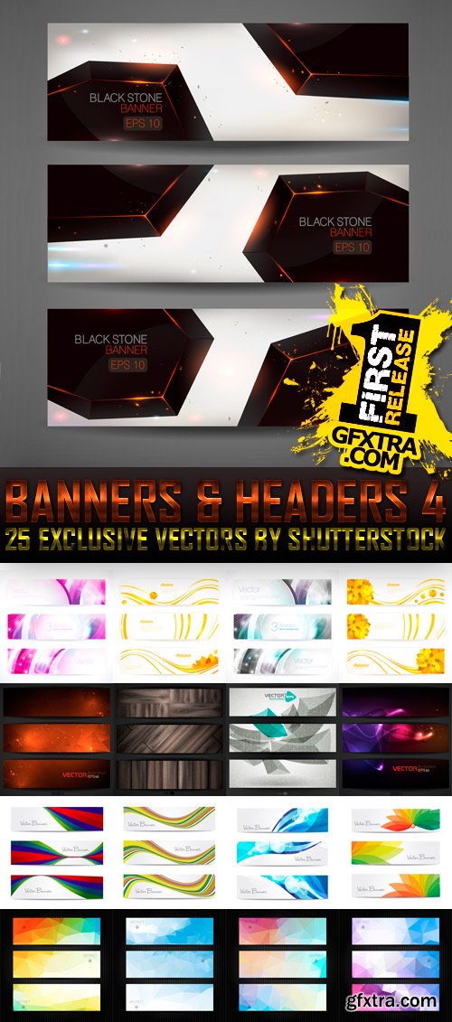 Amazing SS - Banners & Headers 4, 25xEPS