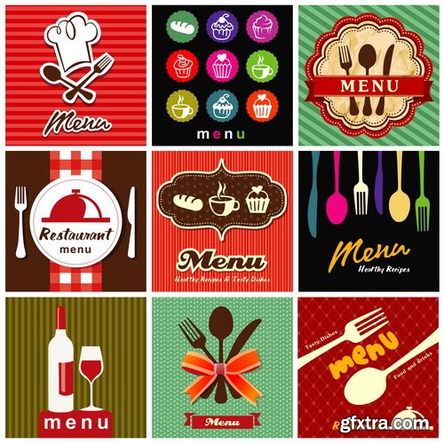 Amazing SS - Retro elements for a restaurant 2, 25xEPS