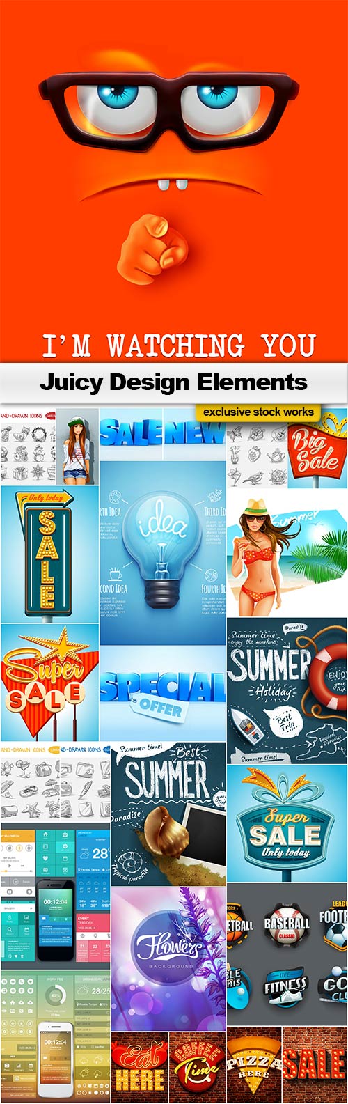 Juicy Design Elements -25x EPS