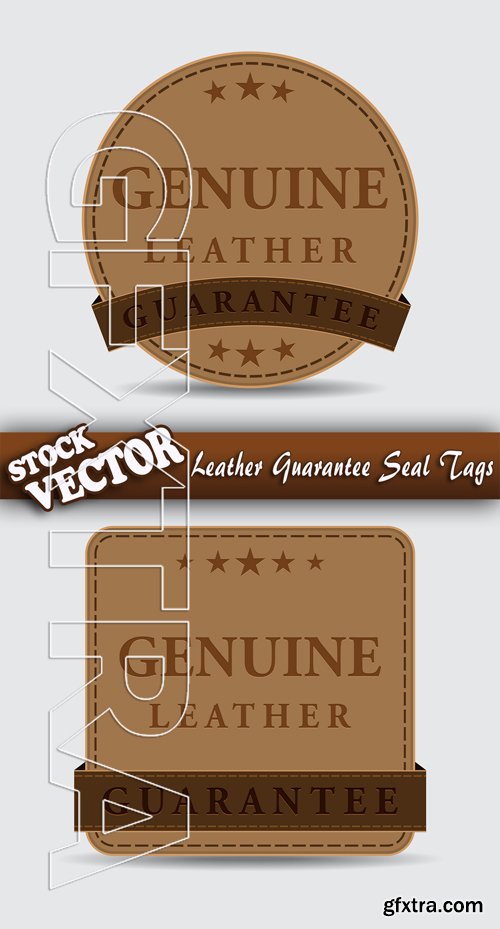 Stock Vector - Leather Guarantee Seal Tags