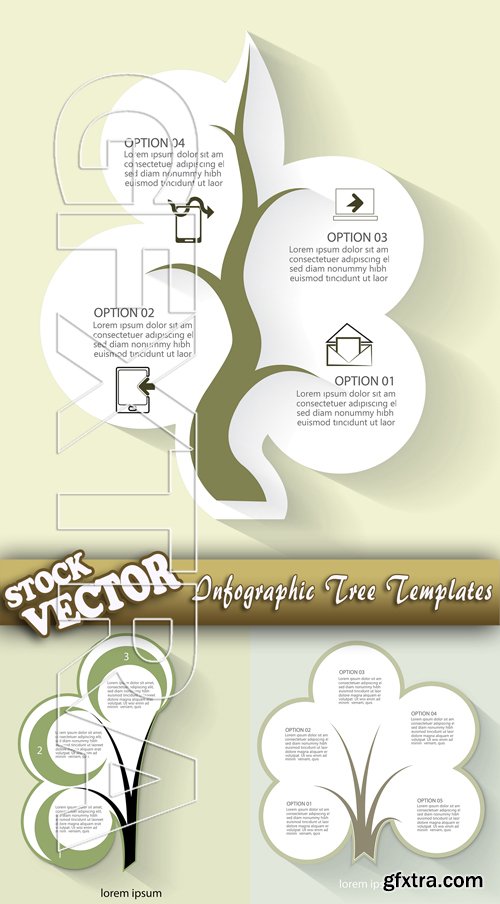 Stock Vector - Infographic Tree Templates