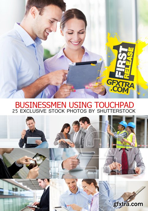 Amazing SS - Businessmen using touchpad, 25xJPGs