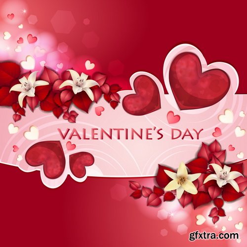 Amazing SS - Valentines day background, 25xEPS