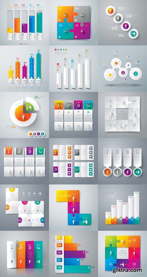 Collection of infographics vol.68, 25xEPS