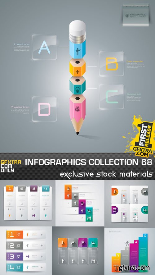 Collection of infographics vol.68, 25xEPS