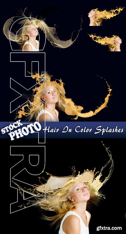 Stock Photo - Hair In Color Splashes