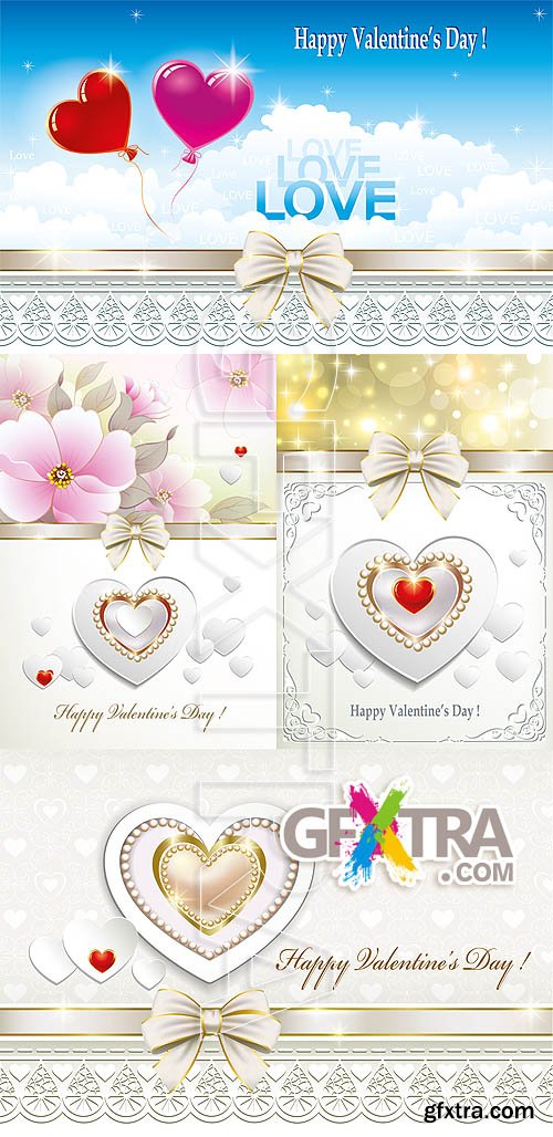 Stock vector - Valentine cards 00017