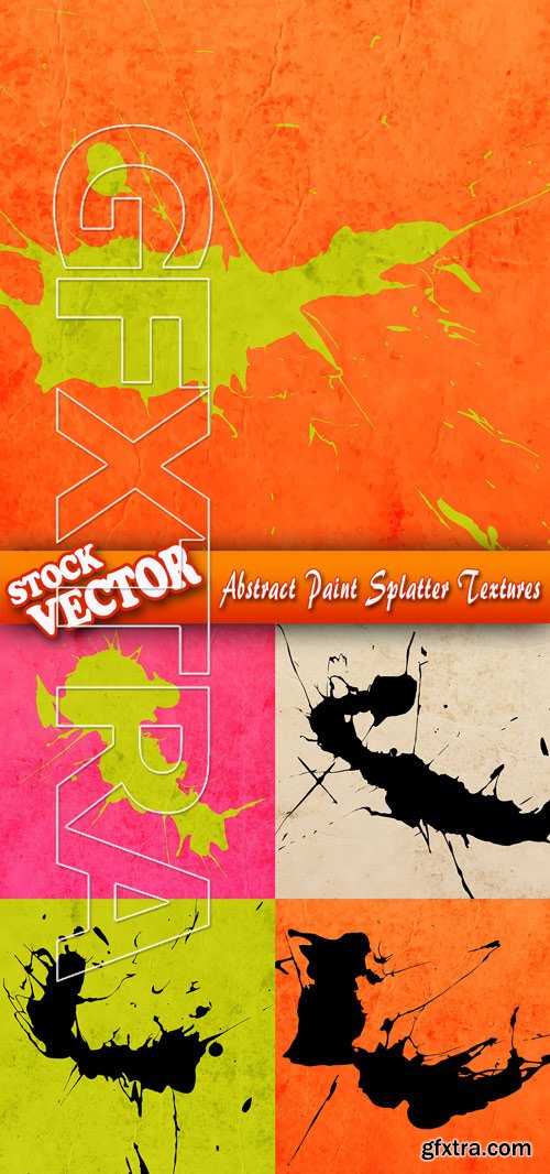 Stock Vector - Abstract Paint Splatter Textures