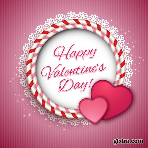 Amazing SS - Bright Valentine day background, 25xEPS