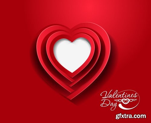 Amazing SS - Bright Valentine day background, 25xEPS