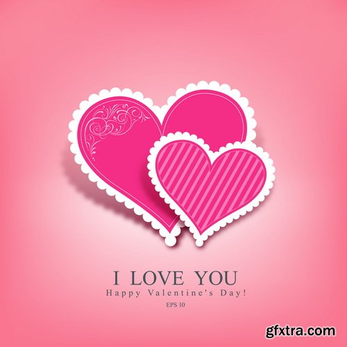 Amazing SS - Bright Valentine day background, 25xEPS