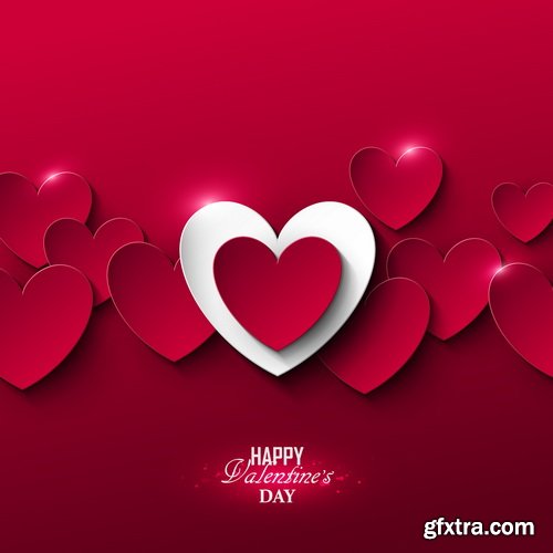 Amazing SS - Bright Valentine day background, 25xEPS