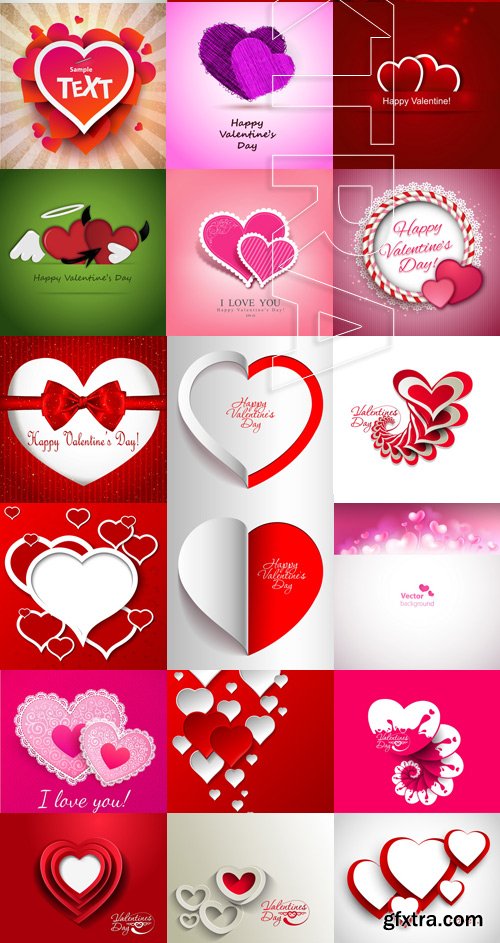 Amazing SS - Bright Valentine day background, 25xEPS