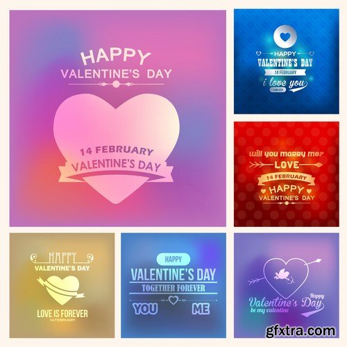 Stock Vector - Valentine's Day Golden Badge Design