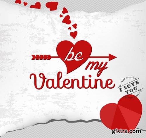 Stock Vector - Valentine's Day Greeting Template