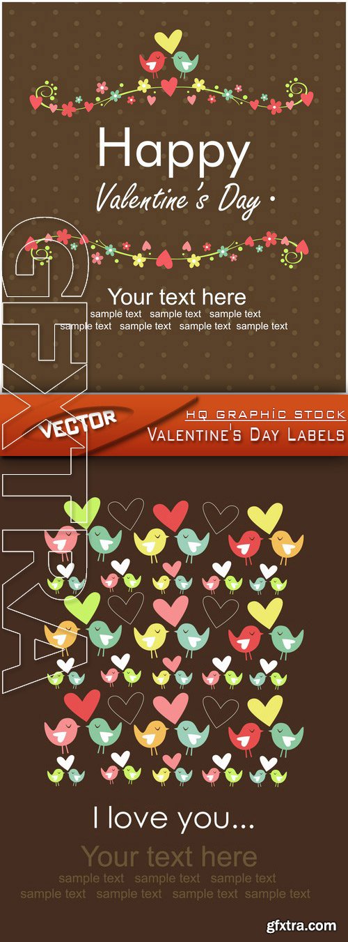 Stock Vector - Valentine's Day Labels