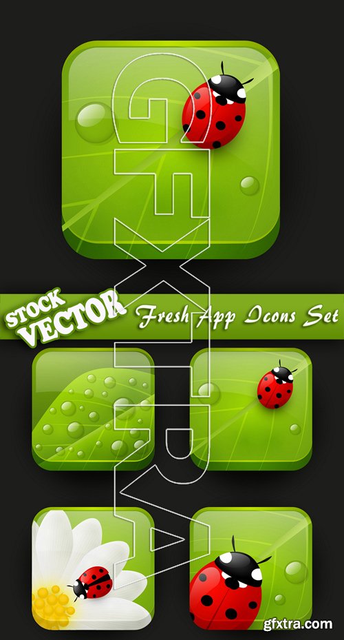 Stock Vector - Fresh App Icons Set