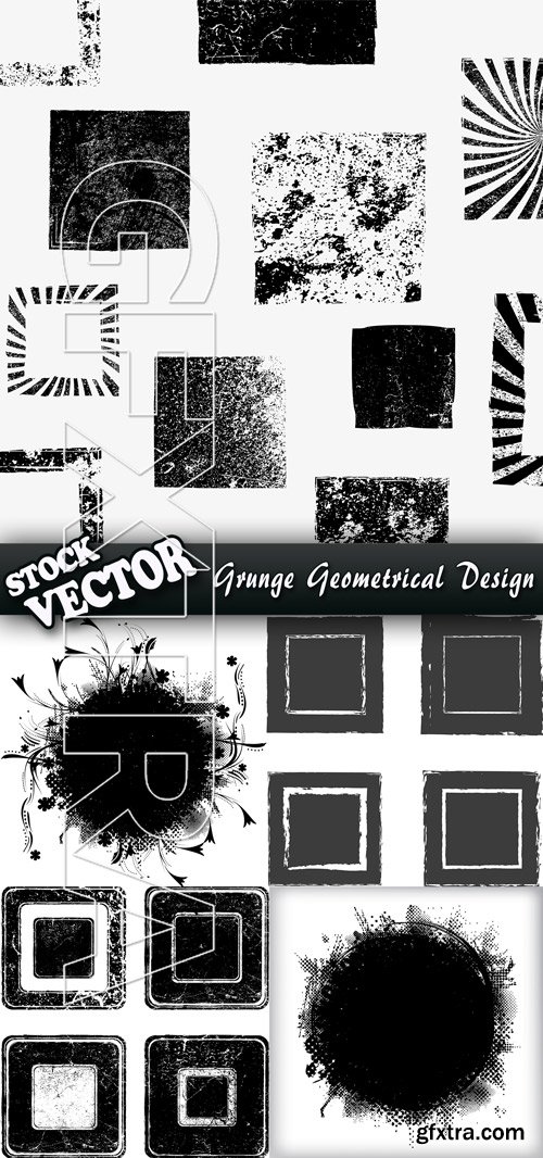 Stock Vector - Grunge Geometrical Design