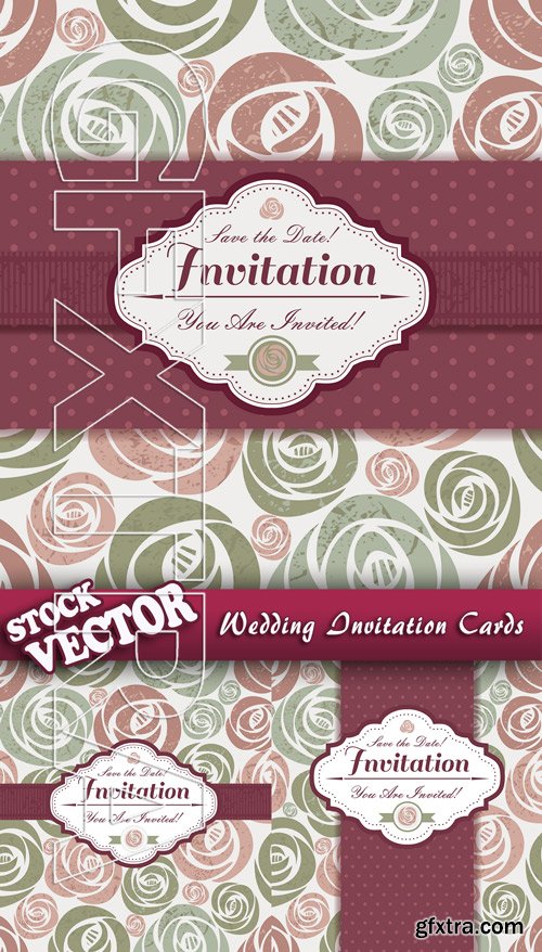 Stock Vector - Wedding Invitation Cards