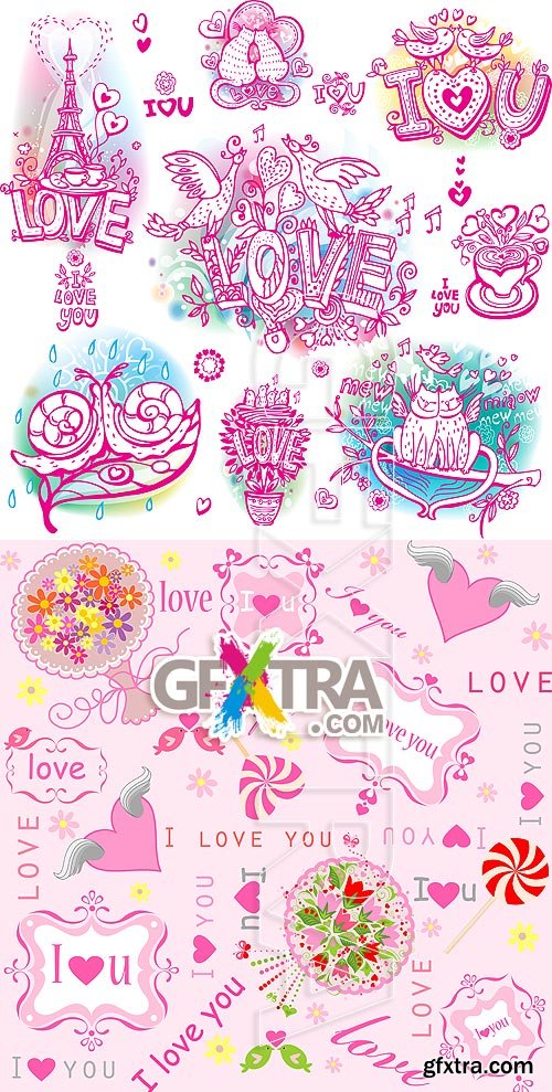 Stock vector - Valentine symbols