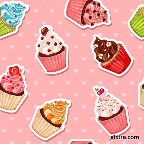 Amazing SS - Valentines cupcake, 25xEPS