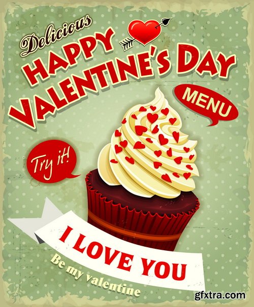 Amazing SS - Valentines cupcake, 25xEPS