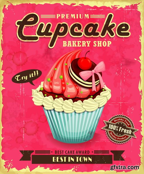 Amazing SS - Valentines cupcake, 25xEPS