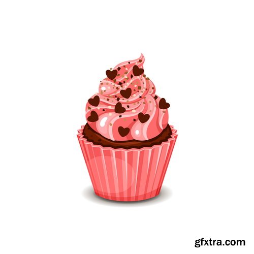 Amazing SS - Valentines cupcake, 25xEPS