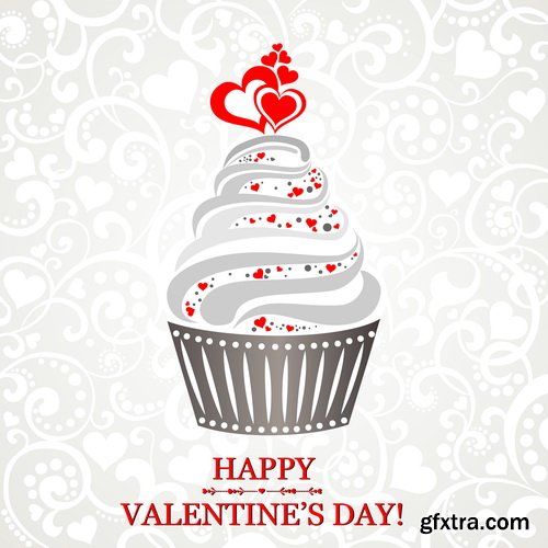 Amazing SS - Valentines cupcake, 25xEPS