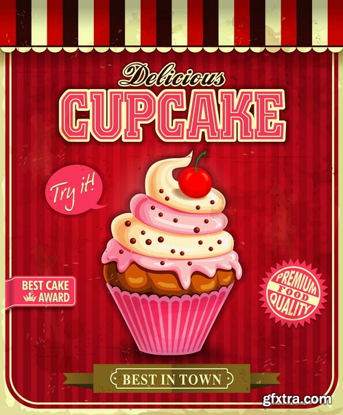 Amazing SS - Valentines cupcake, 25xEPS