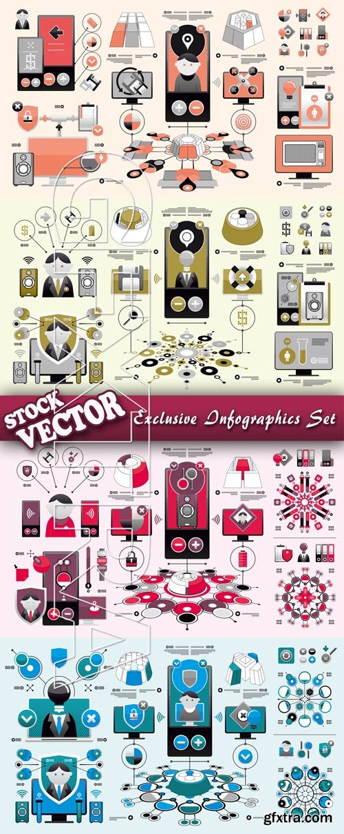 Stock Vector - Exclusive Infographics Set