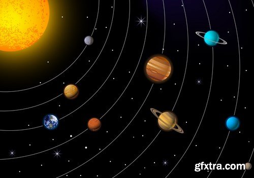 Solar Syatem Infographics - 25x EPS