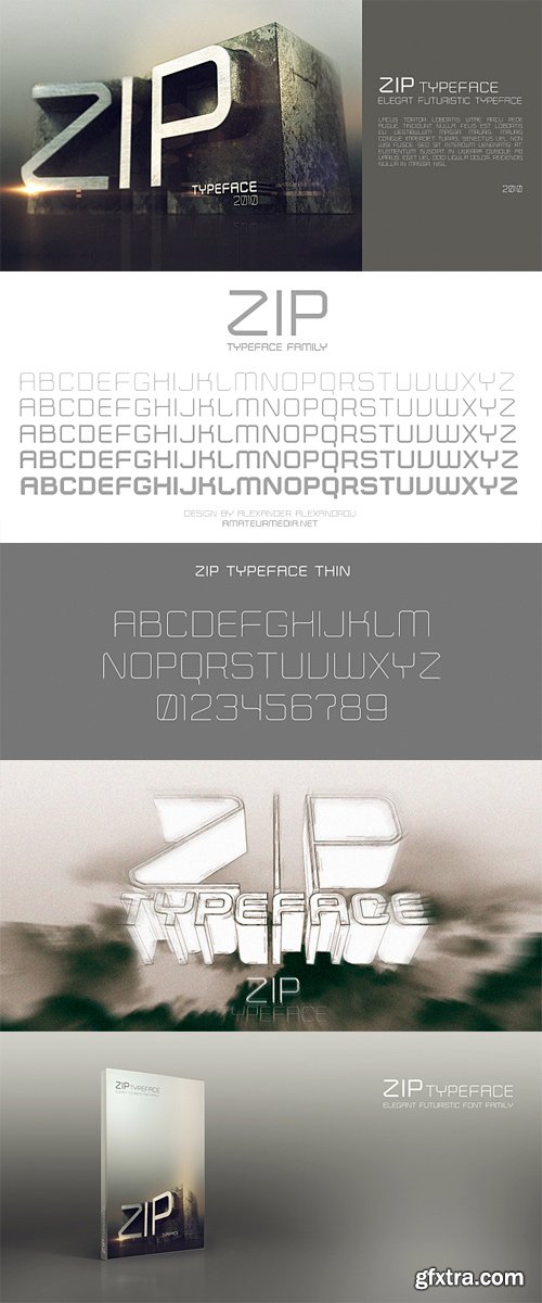 Zip Typeface Font Family - 5 Fonts for $63!