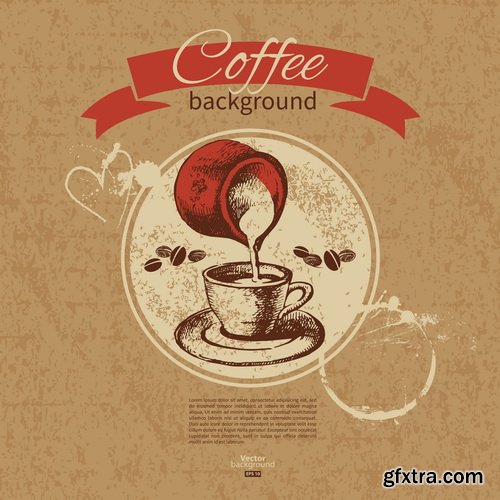 Amazing SS - Coffee cup label concept menu, 25xEPS