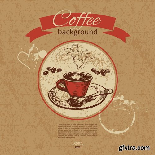 Amazing SS - Coffee cup label concept menu, 25xEPS