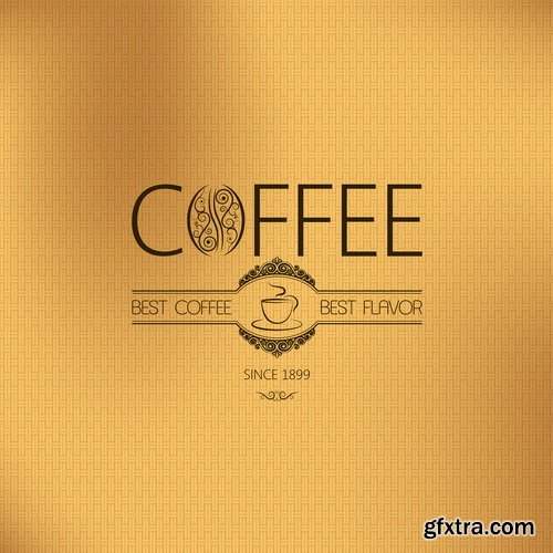 Amazing SS - Coffee cup label concept menu, 25xEPS