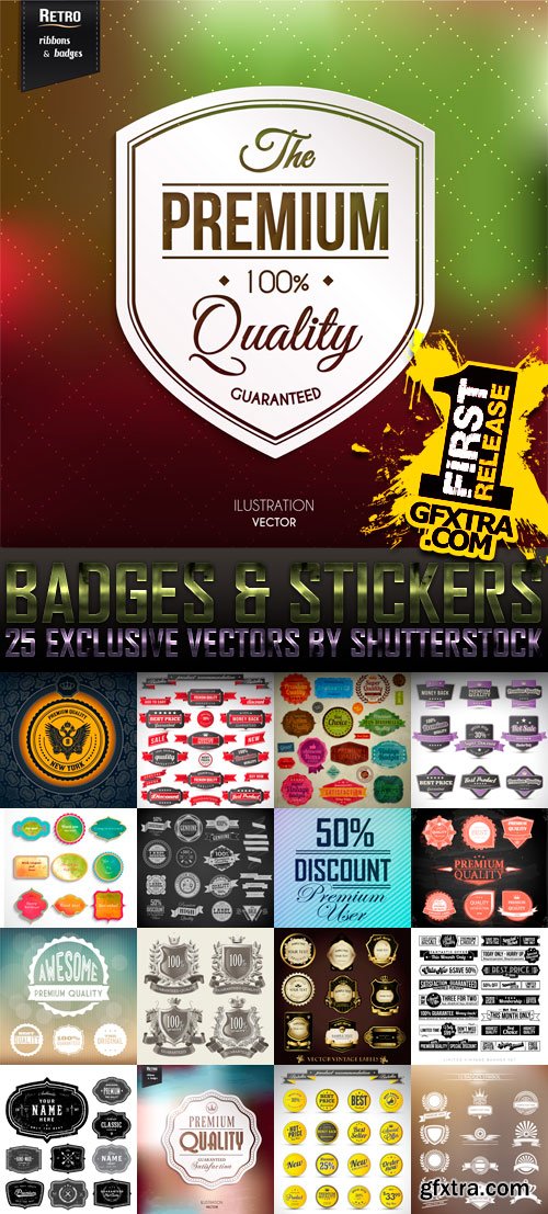 Amazing SS - Badges & Stickers 7, 25xEPS