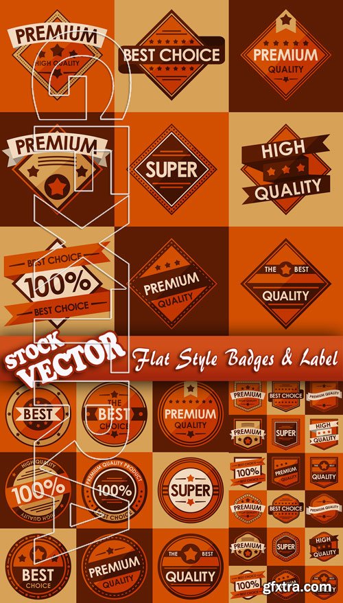 Stock Vector - Flat Style Badges & Label