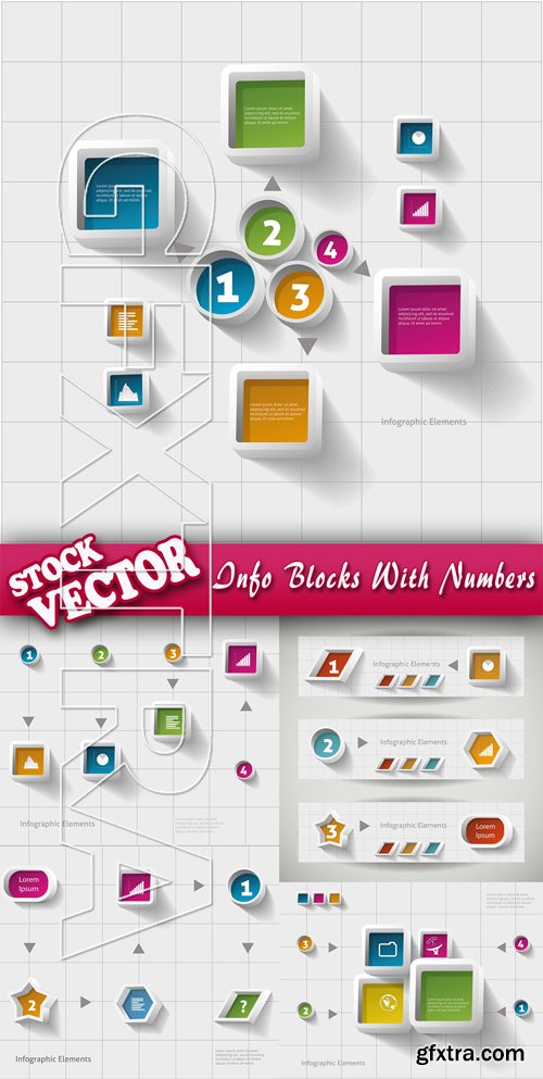 Stock Vector - Info Blocks With Numbers