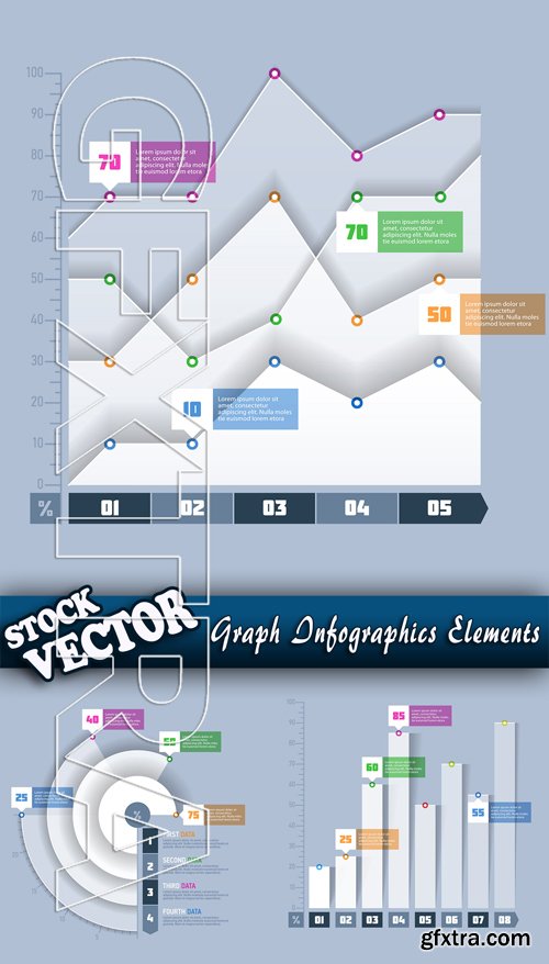 Stock Vector - Graph Infographics Elements