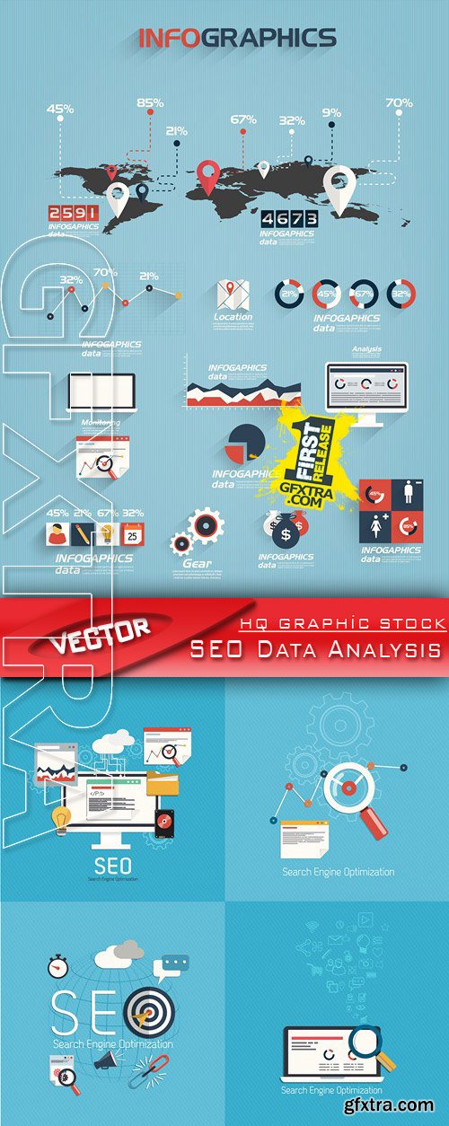 Stock Vector - SEO Data Analysis